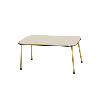 Orta Sehpa Krem Metal Ayak Kr Çift Gold