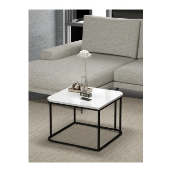 Orta Sehpa Tekli Damla Beyaz