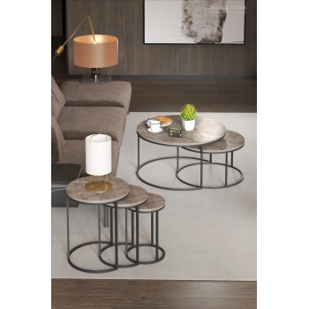 ORTA SEHPA VE ZİGON SEHPA SET İKİLİ LÜX C ZİGON GORDİON