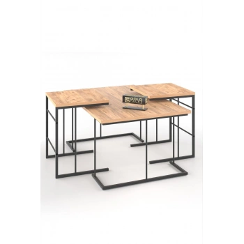 ORTA SEHPA VE ZİGON SEHPA SOLO SET ATLANTİK ÇAM