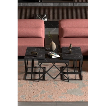 Orta Sehpa Ve Zigon Sehpa V Lüx 5Li Set Bendir