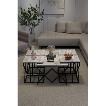 Orta Sehpa Ve Zigon Sehpa V Lüx 5Li Set Efes