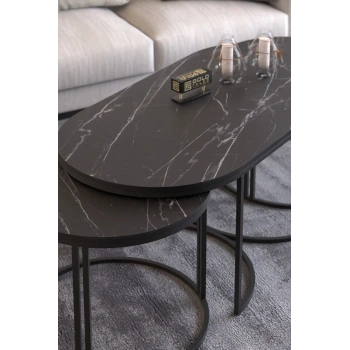 ORTA SEHPA ZİGON SEHPA YAN SEHPA 3 LÜ SET  DOLUNAY BENDİR