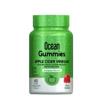 Orzax Ocean Gummies Apple Cider Vinegar 60 Adet Çiğnenebilir Form