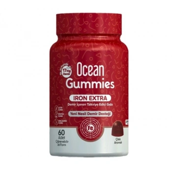 Orzax Ocean Gummies Iron Extra 17 mg 60 Çiğnenebilir Jel