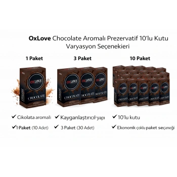 OxLove Chocolate Aromalı Prezervatif 10lu 1 Kutu