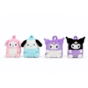 Peluş Kuromi My Melody ve Cinnamoroll Sırt Çantası