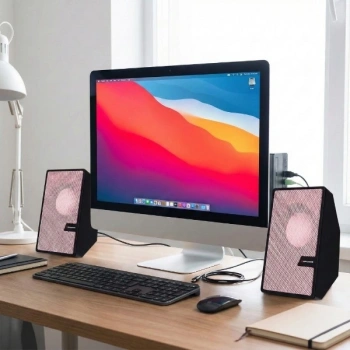 Pembe USB 2.0 + 3.5mm USB Hoparlör