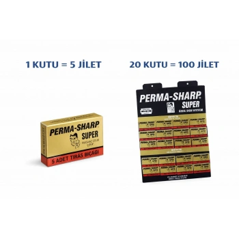 Perma-Sharp Super Paslanmaz Çelik Tıraş Bıçağı 5’li 1 Kutu