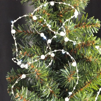 Pilli Led Beyaz Işık - İnci Tanesi