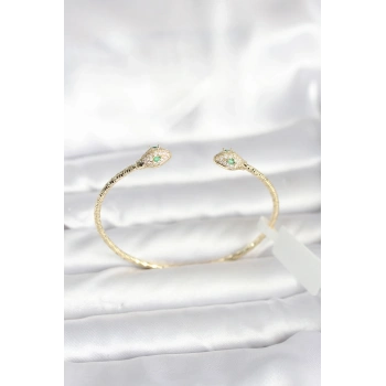 Pirinç Gold Renk Yılan Model Bileklik