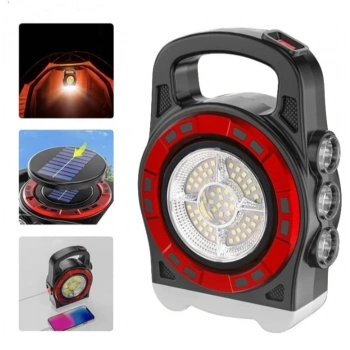 Polizei P-6678C Dış Mekan Solar Şarj Işığı Çok Fonksiyonlu Projektör Hazine Güçlü Işık El Feneri