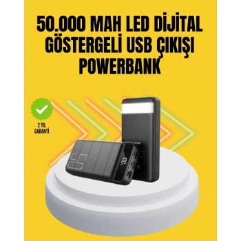 Profesyonel 50.000 mAh Powerbank – Aynı Anda Birden Fazla Cihaz Şarj Eden, Dayanıklı ve Güvenli Taşınabilir Şarj Cihazı