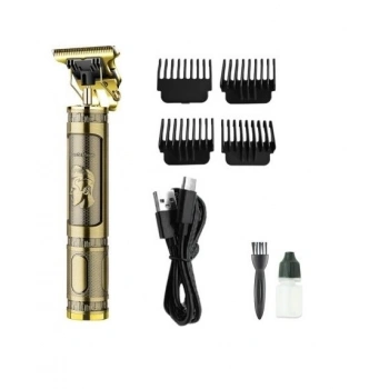 PS-033 Çelik Kasa Profesyonel T-bıçak Saç Sakal Ense Ve Çizim Tıraş Makinesi