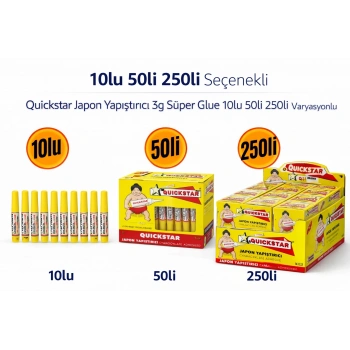 Quickstar Japon Yapıştırıcı 3g Süper Glue Siyanoakrilat Hızlı Yapıştırıcı 10 Adet