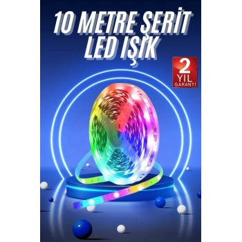 RGB Neon Şerit Led Lamba 10 Metre İç Mekan Tasarımına Uygun
