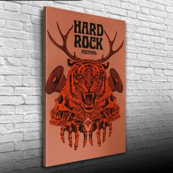 Rock Festival Afişi Kanvas Tablo 50 x 70