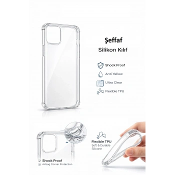 Samsung Galaxy A33 Uyumlu Şeffaf Silikon Telefon Kılıfı Esnek Darbe Koruyucu