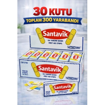 Santavik İlk Yardım Bandı Yara Bandı 10lu 30 Paket