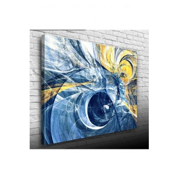 Sarı Lacivert Gece Canvas Tablo (50x70)