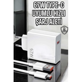 Şarj Aleti Turbo Hızlı 67W Type-C Hızlı Şarj