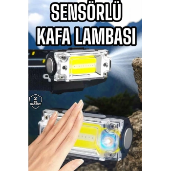 Şarjlı Kafa Feneri Suya Dayanıklı Ayarlanabilir Kamp Feneri