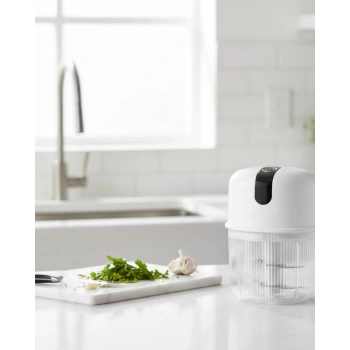 Şarjlı Mini Sarımsak Doğrayıcı USB Şarjlı 250 ml