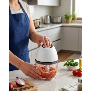 Şarjlı Mutfak Doğrayıcı 450 ML Sebze ve Sarımsak Doğrayıcı