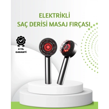 Şarjlı Saç Derisi Masaj Cihazı Kırmızı Işık ve 3D Tarak Dişli