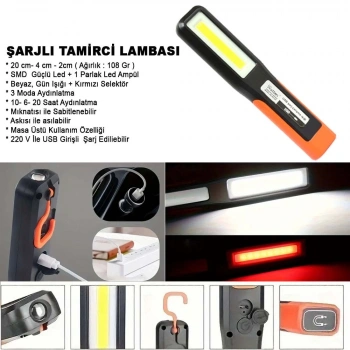 Şarjlı Tamirci Lambası Watton Wt-297