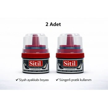 Sitil Classic Ayakkabı Boyası Siyah Parlatıcı Süngerli 2 Adet