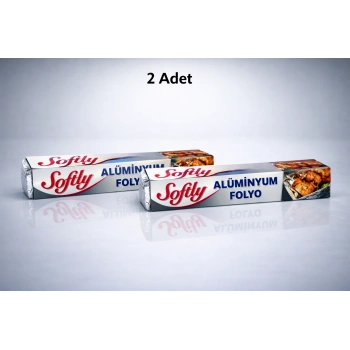 Softy Alüminyum Folyo 3,5 Metre Mutfak Folyosu Isıya Dayanıklı Gıda Saklama ve Fırın Folyosu 2 Adet