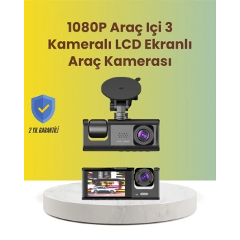 TA-01 2.0 İnç Ekranlı 3 Kanallı Araç Kamerası