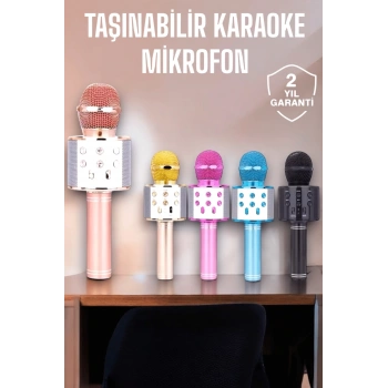 Taşınabilir Bluetooth Karaoke Mikrofon: Hafıza Kart Girişli, Etkileyici Performans