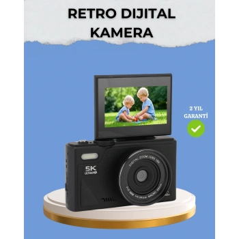 Taşınabilir Dijital Kamera 5K 75MP Stabilizasyonlu 18x Zoom Otofokus