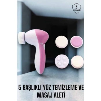 Taşınabilir Yüz Temizleme Cihazı Masaj, Peeling, Temizlik 5 Başlıklı