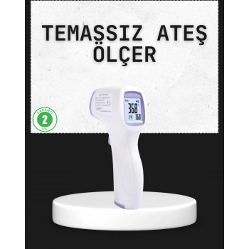 Temassız Termometre Hızlı Ölçüm Güvenli Dijital Ateş Ölçer