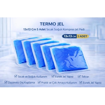 Termo Jel 13x13 Cm 5 Adet Sıcak Soğuk Kompres Jel Pedi
