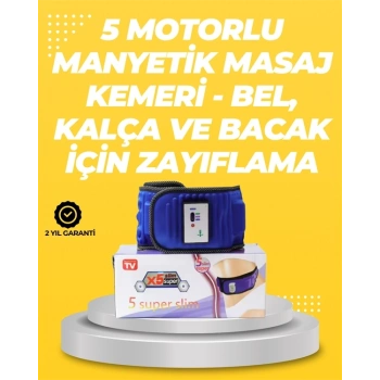 Titreşimli Masaj Kemeri 20 Mıknatıs 5 Motorlu