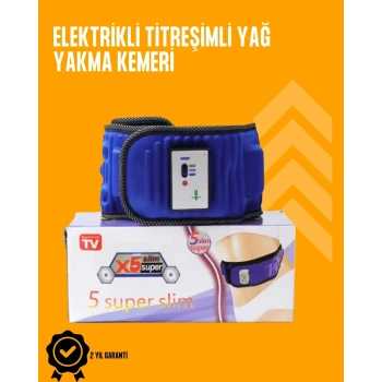 Titreşimli Masaj ve Zayıflama Kemeri – 5 Motor, 20 Mıknatıs, Ayarlanabilir Hız