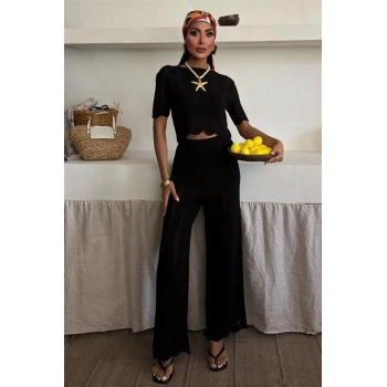 Triko Bluz Pantolon İkili Takım 10084-025