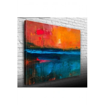 Turuncu Mavi Dekoratif Canvas Tablo (50x70)