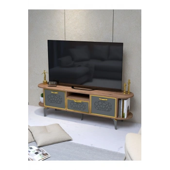 Tv Sehpası Mira 5030 Atlantik Gold 160 Cm 35 Cm 50 Cm
