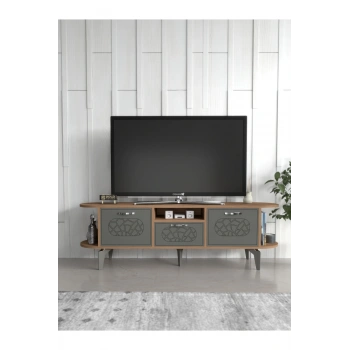 Tv Sehpası Mira Atlantik 5031 Gümüş 160 Cm 35 Cm 50 Cm