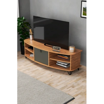 Tv Sehpası Tv Ünitesi 136 Cm Atlantik Çam Antrasit Vienna 5007