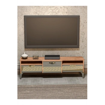Tv Sehpası Tv Ünitesi 160 Cm Atlantik Çam Gold Mistral 5070
