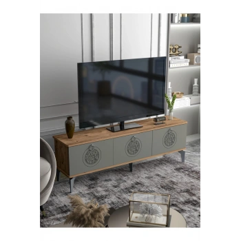 Tv Sehpası Tv Ünitesi Saraylı Atlantik Çam - Antrasit 5061
