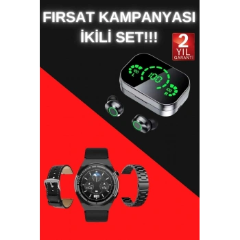 TWS Bluetooth Kulaklık ve Akıllı Saat Uyku Takibi Nabız Ölçer Uzun Pil Ömrü