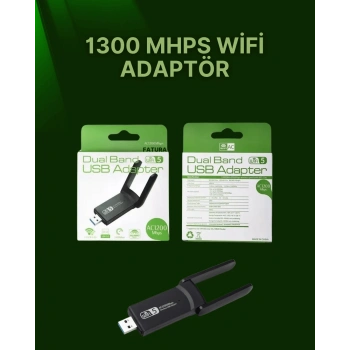 USB 3.0 Wireless Adaptör – 2.4GHz & 5GHz Destekli