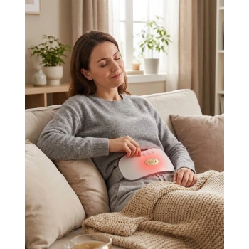 USB Şarjlı Kızılötesi Isıtmalı Titreşimli Kadın Bel ve Karın Masaj Kemeri